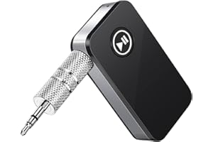 ELECTRIC GIANT Ricevitore Bluetooth 5.0 senza fili, adattatore Bluetooth portatile, dispositivo audio per auto, sistema di altoparlanti e telefono cellulare con stereo 3,5 m, AUX 001