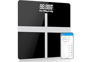 JINER Scales for Body Weight Body Scale, Digital Body Weight Bathroom Scales Weighing Scale Smart BMI Scales, Body Composition Monitors with Smartphone App