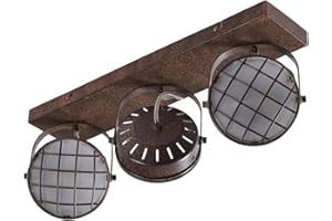 Foco 'Tamin' (Industrial) en Marrón hecho de Metal e.o. para Salón & Comedor (3 llamas, G9) de Lindby | foco empotrado, lámpara de techo, lámpara de pared