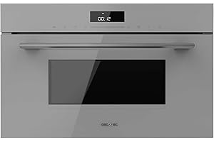 Cecotec Four à micro-ondes encastrable 60x45cm Bolero Hexa MW703800 Glass Grey. 1450W, 34L, fonction micro-ondes, mode grill, décongélation, menu automatique, cuisson rapide, minuterie électronique