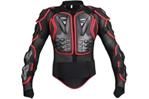 LvRaoo Giacchino Protettivo Traspirante Motocross Giacca Manica Lunga Armatura Jacket per Scooter, MTB, Enduro