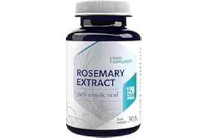 Hepatica Ursolic Acid 75 mg from Rosemary Extract, 120 Vegan Capsules, Highly Effective Muscle, Metabolic & Anti-Inflammatory Support, Laboratory Tested