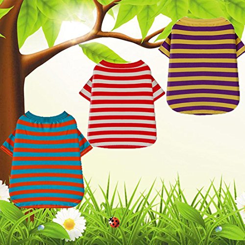 Gnaixeh-Vtements-pour-Animaux-De-Compagnie-Chien-Chiot-Salopettes-Rayes-T-Shirt-Petit-Chien-Chat-Vtements