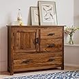 RECTART Solid Sheesham Wood Sideboard Cabinet with 3 Drawer and 1 Door Storage for Living Room Bedroom Hall Kitchen Home Office Wooden Furniture (Natural Honey Finish) (Honey Finish)
