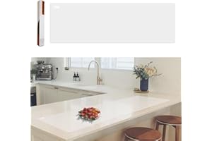 Foepoge 125 × 40cm Extra Long Silicone Mat for Kitchen Worktop Protector, Non Stick Heat Resistant Silicone Countertop Protector, Cuttable Protective Mat, Craft Mat for Resin, Translucent