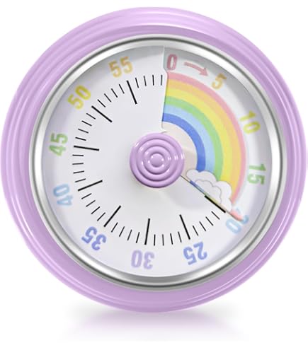 Timer Arc-en-ciel Silencieux Minuteur Visuel Enfant 60 Minutes - Avec Alarme Réglable Pédagogie Montessori