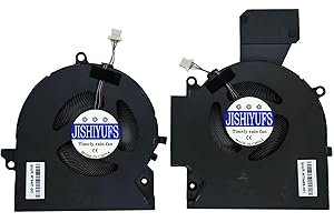 JISHIYUFS Nouveau CPU+GPU Ventilateur de Refroidissement pour HP OMEN 16-B 16-C TPN-Q265 TPN-Q267 M75487-001 M75488-001 ND8CC02-20K26 ND8CC02-20K25 DC12V 0.5A 4pin(Not applicable to 5V fans）
