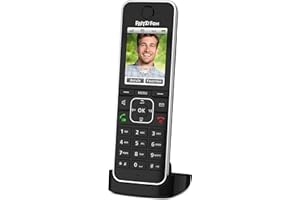 Fritz!Fon C6 DECT-Komforttelefon (hochwertiges Farbdisplay, HD-Telefonie, Internet-/Komfortdienste, Steuerung Fritz!Box-Funktionen) schwarz, deutschsprachige Version