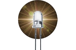 Lumetheus LED 5 mm colore bianco caldo 10000 mcd 20 pezzi diodi luminosi circa 3 V diodo bianco 2 pin LED alloggiamento trasparente