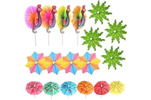 Belvanr Mini Cocktail Parasols 150 Pezzi Ombrelli da Cocktail Decorazioni per Cocktail Stuzzicadenti da Cocktail Carta da Cocktail Decorazione,Bastoncini di Carta per Ombrelli Decorativi per Cocktail