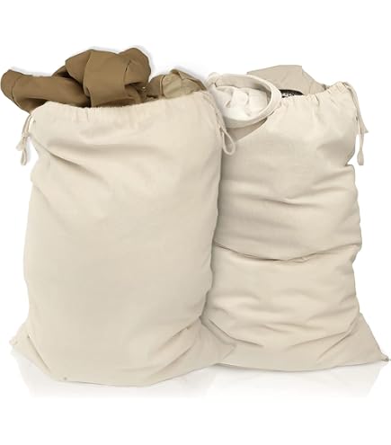 2 Sacs à Linge Coton ELES VIDA 50x75cm - Cordon Serrage, 140g/m²