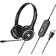 Metaind Wired USB Headphone with Noise-Canceling Mic | Ideal for Teams, Zoom Calls & Call Center Use | Compatible with PC & Laptop | Model: Meta_MT30 (Black)