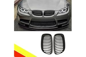 POETRYXIAO Rejilla de radiador Riñón Sport Negro Brillo Doble Puente para BMW Serie 3 E90 E91 LCI 2008-2012, Adecuado para BMW Tuning