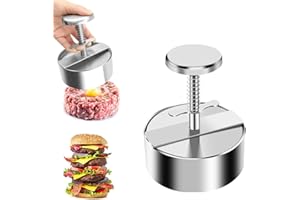NEVYTOL Acero Inoxidable 304 Molde Hamburguesas, Ajustable Hamburguesas Maquina, Smash Burger, Aplastador de Hamburguesas, Prensa Hamburguesa, para Hamburguesas, Empanadas, Fiestas, Barbacoa