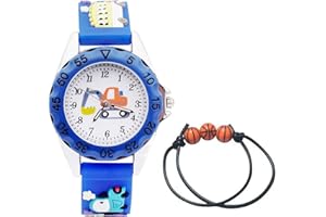 MUXIJIA Relojes de Pulsera para Niño Niña de 3 a 10 años, Analógicos Cuarzo Reloj Cute 3D Cartoon Correa de Silicona Reloj para Niños