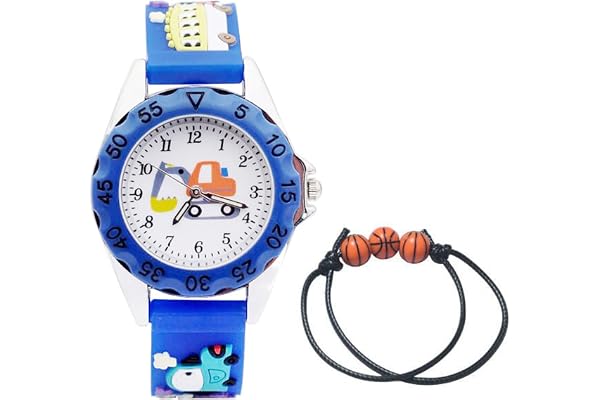 MUXIJIA Montre pour Enfants Garçon Fille, 3ATM Étanche Montre Mouvement à Quartz Montre Bracelet en Silicone pour Filles et Garçons de 3 Ans à 10 Ans