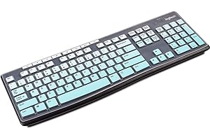 IKAMMO Tastaturabdeckung für Logitech MK270 Wireless Keyboard & Logitech K200 K260 K270 MK200 MK260 MK270 MK275 MK295 Keyboard Cover Skin Protector, Logitech MK270 Zubehör (Gradual Mint) )