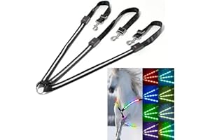 BININBOX Collier de Plastron de Cheval à LED,Réglable Harnais de Cheval,Chevaux Ceinture de Cou Équipement de Sécurité Équestre,Visibilité et Sécurité Accrues pour L'équitation de Nuit