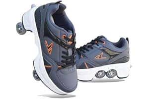 duvetset Roller Skates Women Quad Roller Skates Roller Skates Kids Roller Skates Sports Shoes Inline Skates Adjustable 2-in-1 Multi-Purpose Shoes,Grau-EU39