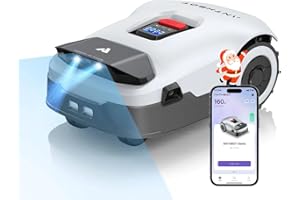 ANTHBOT Genie600 Robot Tondeuse sans Fil Périphérique - 900㎡, Full Band RTK+4 Yeux IA Vision Tondeuse Robot Gazon, Auto Cartographie, 20 Multi-Zone, Évitement d'obstacles, Genie600