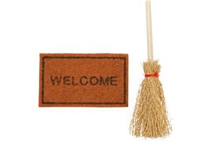 Odoria 1/12 Miniatura Zerbino e Scopa Casa Delle Bambole