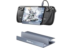 dockteck Ständer für Steam Deck, Halter Stand Basis mit Verbesserten Rutschfesten Silikon Padsk Hub-Speicher, Anti-Rutsch-Standfußfür Valve Steam Deck/Switch/Handy