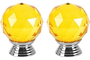 Creatwls 30mm Diamond Kristall Glas Knopf Rund Kristall Knopf Möbel Glas Knöpfe Türgriff Küche Schrank Schublade Möbel Griff Möbelknöpfe - 2 Stück