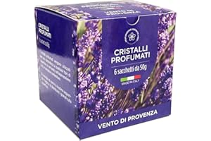 DL SERVICE Gránulos perfumados para aspiradora – Cristales para Ambiente – Caja de 6 Bolsas de 50 g (Vento de Provenza)