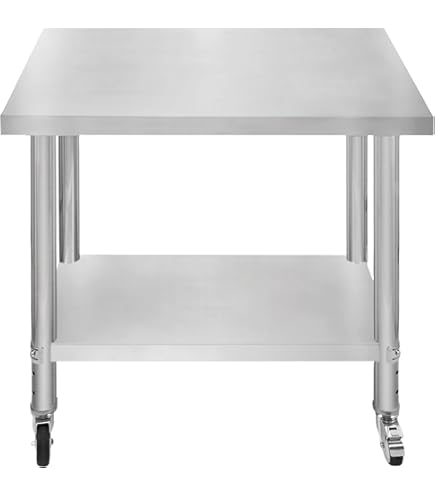 Beweegbare Keuken Tafel Rvs Werkbank Met Wielen Commerciële Inox