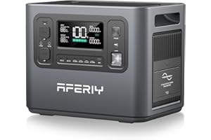 AFERIY Generateur Electrique Portable 2400W, Génerateur Électrique 2048Wh avec Batterie LFP, Charge Rapide en 1,7H, Sortie 220V-240V, UPS, Générateur Solaire pour Maison/Camping, Garantie 7 Ans