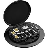 lifcasual USB Adapt&ouml;r Kablosu D&ouml;n&uuml;şt&uuml;rme Saklama Kutusu &Ccedil;ok Ti Şarj tı D&ouml;n&uuml;şt&uuml;r&uuml;c&uuml; Lightning Tip C Mikro Veri Aktarım Aracı S