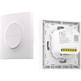 SONOFF Fusion, Orb-ZBW2L(MINI-ZB2GS-L-E) Interruptor de Luz Inteligente, Interruptor de Pared Zigbee 2 Canales, Sin Cable Neu