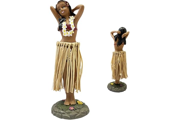 pilyero Danseuse Hawaienne Voiture, Tahitienne Voiture Qui Bouge, Décoration pour Tableau de Bord de Voiture, Hauteur de 16cm