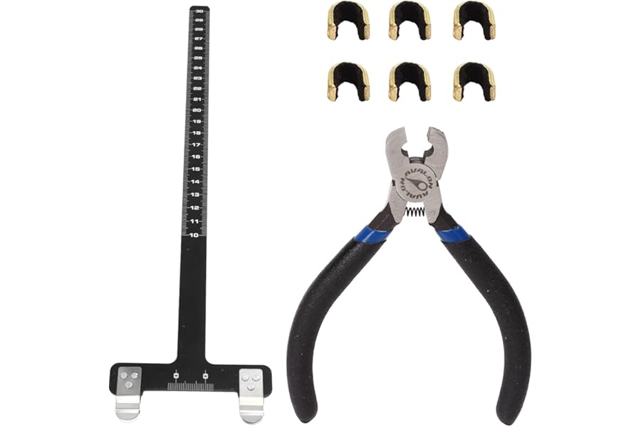 Archery Bow String Points Nock Pliers Set, Archery Bow String Nocking Points Set T Ruler Nocking Buckle Pliers Kit Bow String Nocking Points Pliers Set Archery Bow String Tool