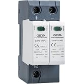 GEYA Solar PV Low Voltage Surge Protector DIN Rail 20KA-40KA Surge Discharger DC Lightning Protector (2P,DC1000V)