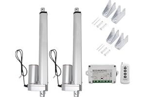 DCHOUSE Actionneur linéaire CC 12 V 1500 N 250 mm (10 pouces) - Course max 1500N - Actionneur technique linéaire - Avec contrôleur d'actionneur linéaire CC - Télécommande pour ouverture de porte