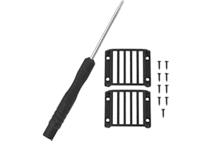 SG Store 2PCS RC Headlight Guard Nylon Front Light Cover Grille Compatible with TRX4M Defender 1/18 RC Car 23.3x18.9mm with Screws and Screwdriver Black