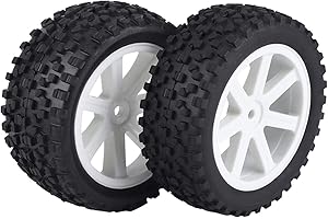 ‎KEENSO Keenso RC Car Gummireifen 4 Stück RC Truck Gummireifen Rad Reifen Zubehörteile für 1/10 ZD Racing Crawler Car(Weiß)