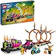 LEGO City Stunt Truck and Ring of Fire Challenge 60357 Building Blocks Toy Car Set; Toys for Boys, Girls, and Kids (479 Pieces)