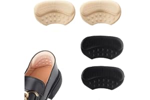 ROMAXO 2 Pairs Heel Grips for Shoes Anti-Slip Back of Heel Cushion Inserts Heel Grips Pads Loose Shoes Women Men Sneakers High Heels Sneakers Leather Shoes Heel Blister Protectors Gel Heel Liners