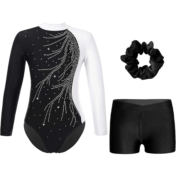 Justaucorps Oyolan Taille 5-16 Ans Justaucorps Fille Danse/gymnastique Sans Manches Strass - 90% Polyester 10% élasthanne, Tailles 5-16 Ans Costume Spectacle Compétition Enfant