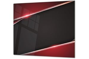 CONCEPT CRYSTAL Planche à découper en verre trempé – Couvre-cuisinière et protège-plain de travail en verre résistant – UNE PIÈCE (60x52 cm) ou DEUX PIÈCES (30x52 cm chacune); D01 Série Abstract: Texture 9