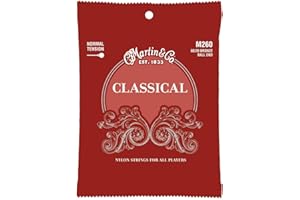 Martin Gitara klasyczna M260, nylonowe normalne napięcie 80/20 Końcówka z brązu struny do gitary akustycznej 1 opakowanie