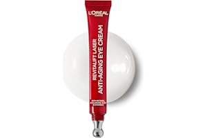 L'OREAL PARIS L’Oréal Paris Laser Renew Anti-Ageing Triple Action Eye Cream, Smooth Wrinkles and Target Eye Bags, Pro-Retinol, Hyaluronic Acid and Vitamin C, 15ml