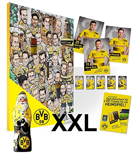 Preisvergleich Produktbild BVB Adventskalender + Schokoladen Weihnachtsmann 150gr