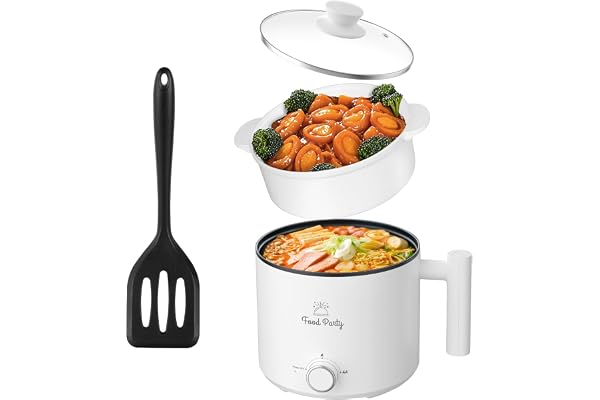 Food Party Appareil à Fondue Chinoise Electrique Hot Pot Avec Cuiseur Vapeur Casserole 1,8L 220V Hotpot Wok Electrique