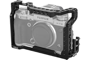 Nitze X-T2/X-T3 Kamerakäfig für FUJIFILM X-T2/X-T3 Kamera, X-T2/X-T3 Cage mit HDMI-Kabelklemme, Integriertem Cold Shoe und Arca Swiss QR Platte - TP-XT3
