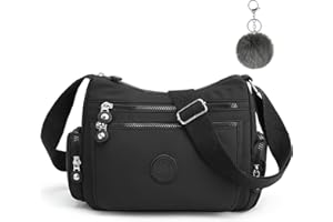 Aucuu Bolso Bandolera Mujer, Impermeable Nailon Crossbody Bolso, Grande Crossbody Bolsos con Correa Ajustable, Múltiples Bolsillo, para Viajar, Escuela, Compras, Trabajo