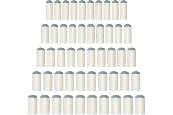 JUHONNZ Embout Queue de Billard,50 Pcs Embout Canne de Billard, Pointes de Rechange Billard, Accessoires de Billard Bâton Embouts,5 Tailles, 9mm/10 mm/11mm/12mm/13mm