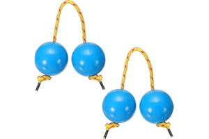 YELARXI Rhythm African Shaker Kashaka Shaker Ball Kashaka Hand Percussion Instruments with Yellow Rope, Fit for Adults Wedding Party Musical Class Show (2 Pack, Blue)